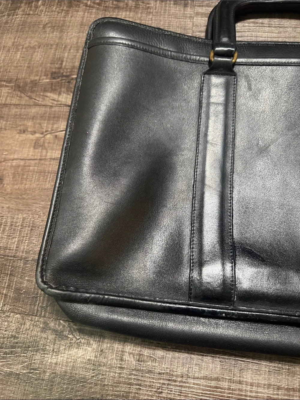Vintage Coach Black Embassy Leather Briefcase